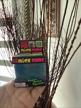 Nee Doh Nice Cube - Blue Super Solid Squishy